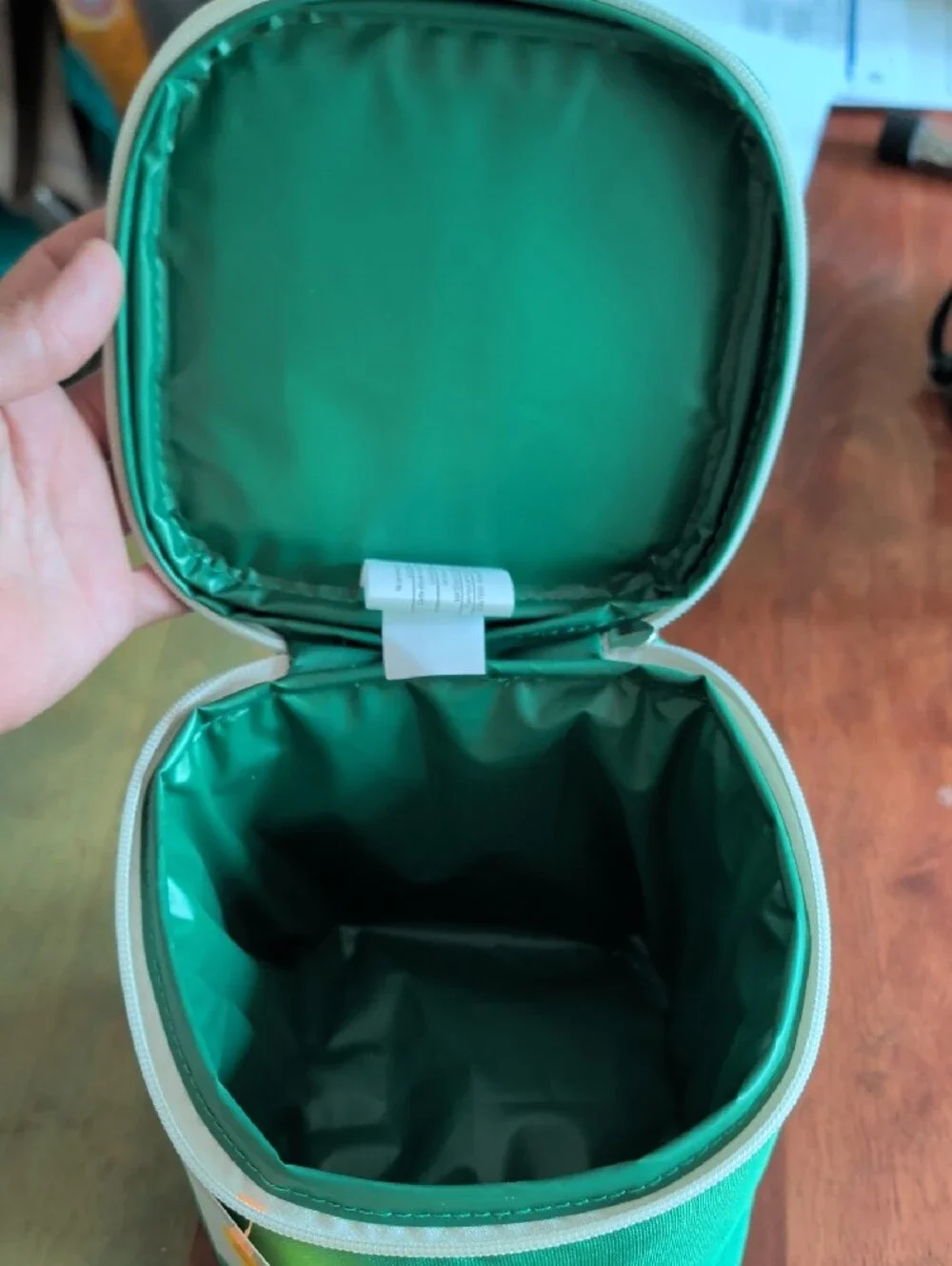 A-CAN Green Insulated Lunch Cooler Bag with Top Handle